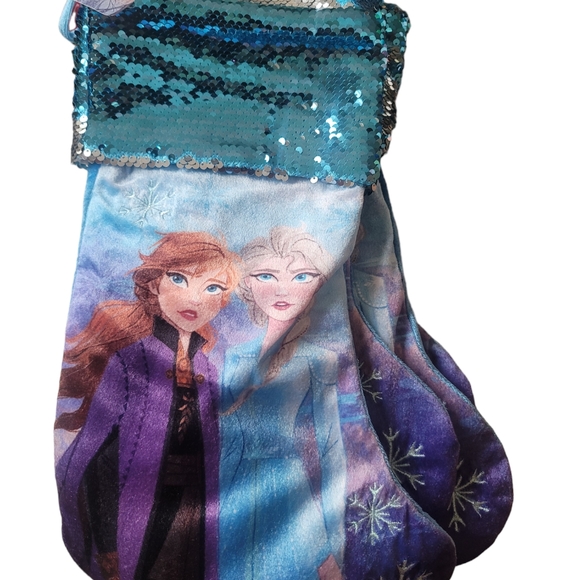 Disney Frozen II Elsa Flip Sequins Christmas 15” Stocking - New With Tags - Picture 4 of 7